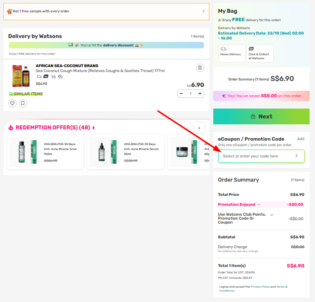 eCoupon Watsons How To Use a Watsons Promo Code