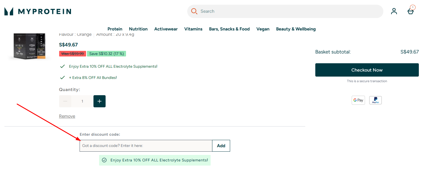 How To Use a Myprotein Promo Code
