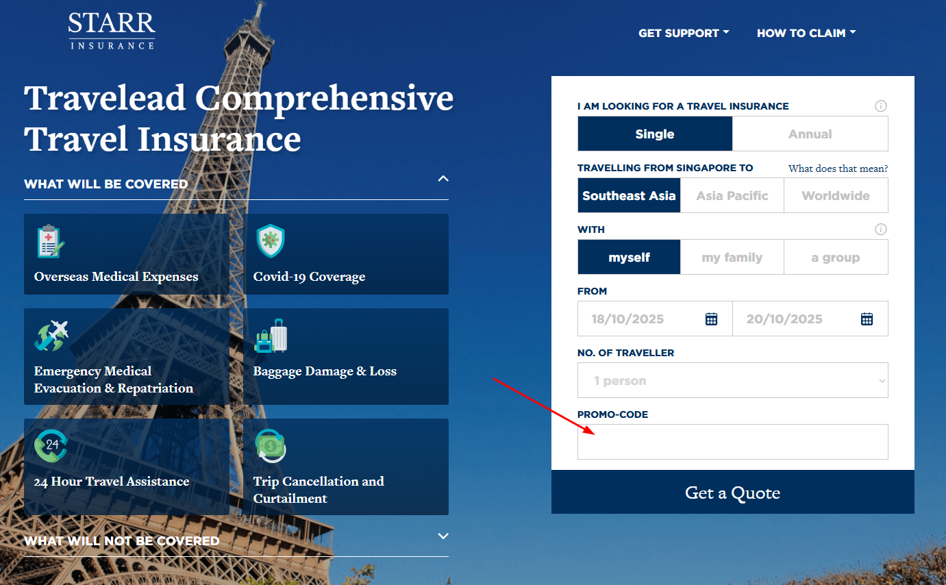 STARR Travel Insurance Promo Code Singapore How To Use a STARR Promo Code