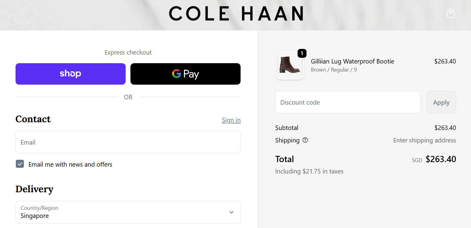 Cole Haan Promo Code