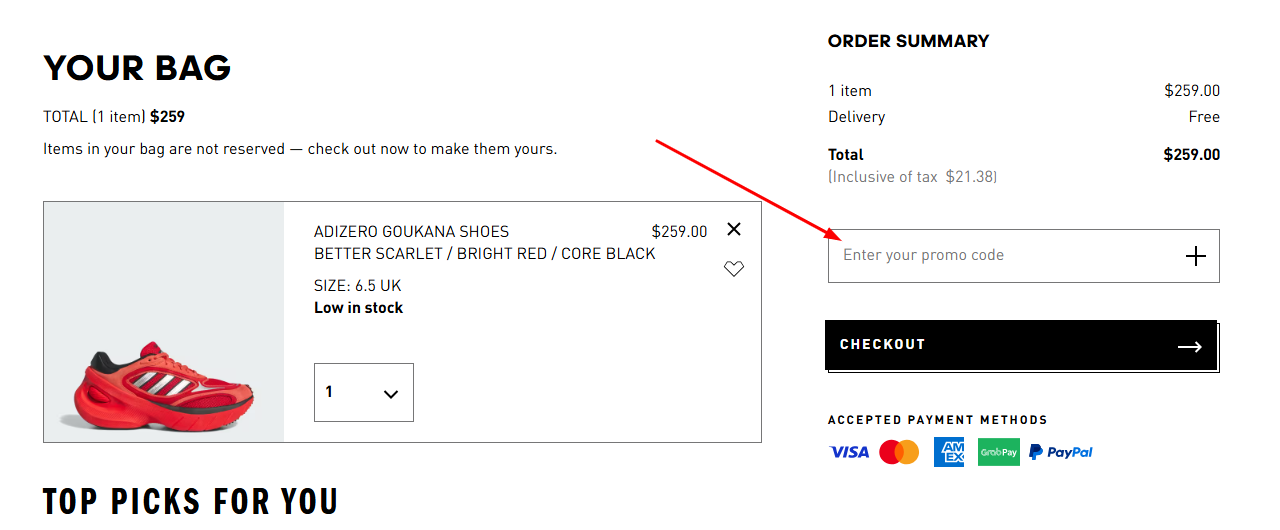 How To Use an adidas Promo Code