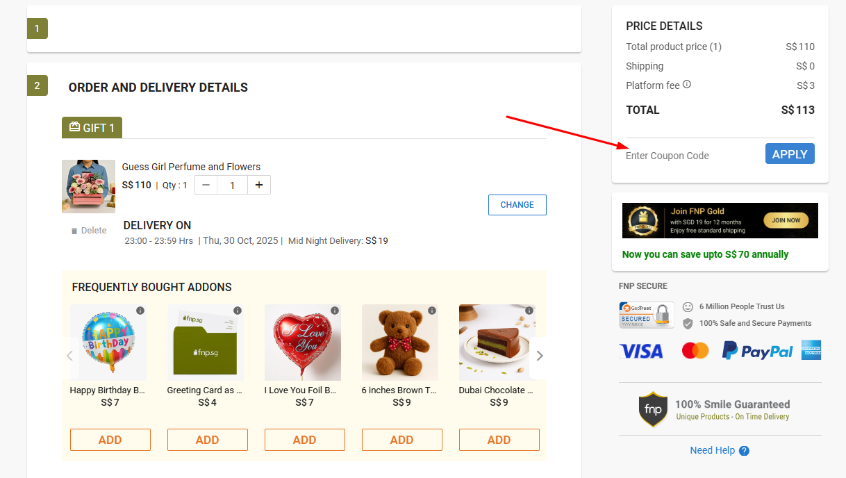 How To Use a FNP Promo Code