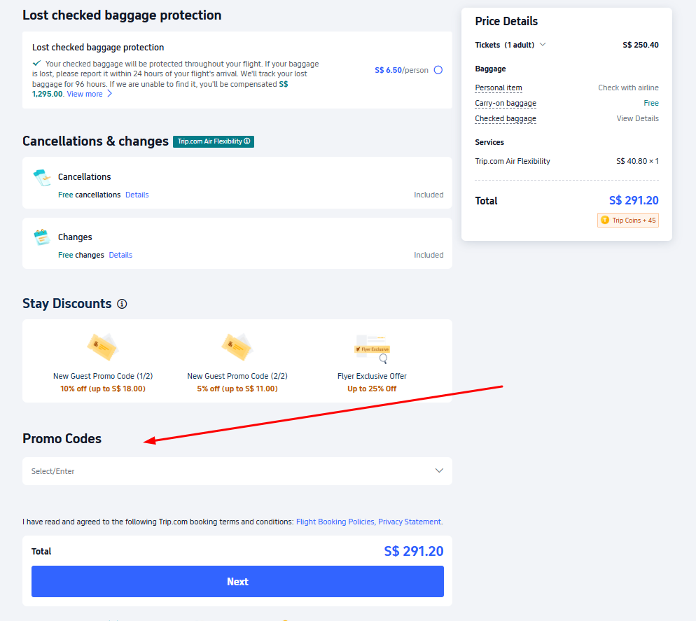 How To Use a Trip Promo Code