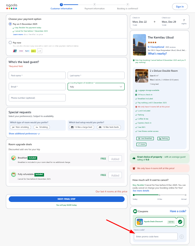 How To Use an Agoda Promo Code
