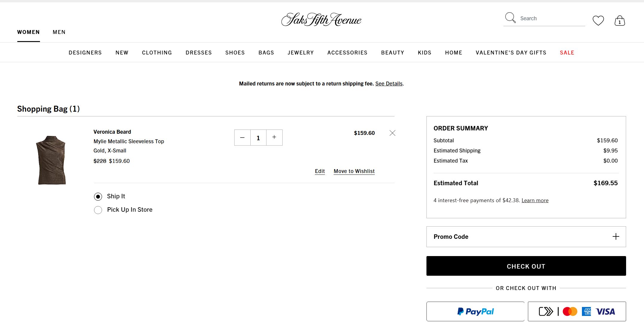 Saks Promo Code